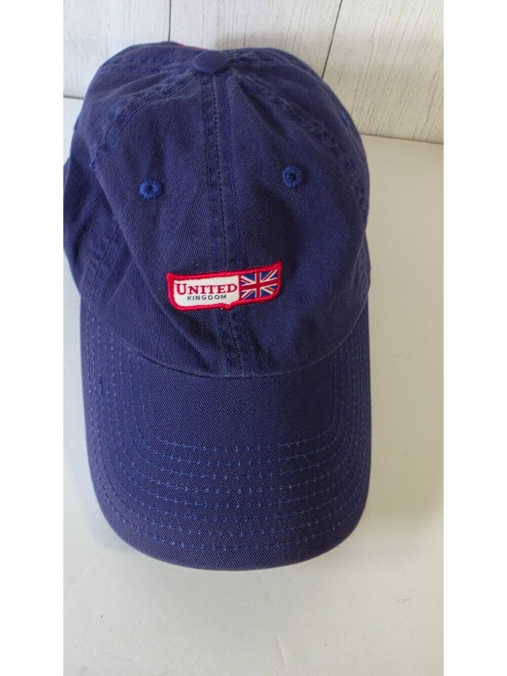 DISNEY PARKS EPCOT WORLD SHOWCASE UNITED KINGDOM UNION JACK BLUE BASEBALL HAT CA